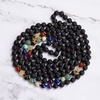 image:imageBivei Natural Gemstone Endless Long Statement Knotted Beaded Necklace for Women  Handmade Versatile Infinity Wrap Beaded Strand 60  Lava Chakra