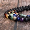 image:imageBivei Natural Gemstone Endless Long Statement Knotted Beaded Necklace for Women  Handmade Versatile Infinity Wrap Beaded Strand 60  Lava Chakra