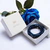 image:imageBivei Natural Gemstone Hematite Therapy Lava Rock Stone Bead Essential Oil Diffuser Anxiety Bracelets SetDeep BlueDeep Blue