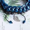 image:imageBivei Natural Gemstone Hematite Therapy Lava Rock Stone Bead Essential Oil Diffuser Anxiety Bracelets SetDeep BlueDeep Blue