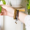 image:imageBivei Natural Gemstone Hematite Therapy Lava Rock Stone Bead Essential Oil Diffuser Anxiety Bracelets SetGolden