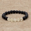 image:imageBivei Natural Lava Rock Stone Essential Oil Diffuser Stretch Bracelet Healing Energy Gemstone Jewelry ProtectionSnow Flake ObsidianCitrineSwadhisthana