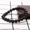 image:imageBivei Natural Lava Rock Stone Essential Oil Diffuser Stretch Bracelet Healing Energy Gemstone Jewelry ProtectionSnow Flake ObsidianDark Blue Tiger Eye