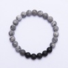 image:imageBivei Natural Lava Rock Stone Essential Oil Diffuser Stretch Bracelet Healing Energy Gemstone Jewelry ProtectionSnow Flake ObsidianPiccaso Jasper