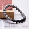 image:imageBivei Natural Lava Rock Stone Essential Oil Diffuser Stretch Bracelet Healing Energy Gemstone Jewelry ProtectionSnow Flake ObsidianPiccaso Jasper