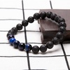 image:imageBivei Natural Lava Rock Stone Essential Oil Diffuser Stretch Bracelet Healing Energy Gemstone Jewelry ProtectionSnow Flake ObsidianRoyal Blue Tiger Eye
