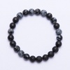 image:imageBivei Natural Lava Rock Stone Essential Oil Diffuser Stretch Bracelet Healing Energy Gemstone Jewelry ProtectionSnow Flake ObsidianSnow Flake Obsidian