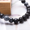 image:imageBivei Natural Lava Rock Stone Essential Oil Diffuser Stretch Bracelet Healing Energy Gemstone Jewelry ProtectionSnow Flake ObsidianSnow Flake Obsidian