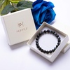 image:imageBivei Natural Lava Rock Stone Essential Oil Diffuser Stretch Bracelet Healing Energy Gemstone Jewelry ProtectionSnow Flake ObsidianSnow Flake Obsidian