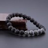 image:imageBivei Natural Lava Rock Stone Essential Oil Diffuser Stretch Bracelet Healing Energy Gemstone Jewelry ProtectionSnow Flake ObsidianTitanuim Grey