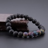 image:imageBivei Natural Lava Rock Stone Essential Oil Diffuser Stretch Bracelet Healing Energy Gemstone Jewelry ProtectionSnow Flake ObsidianTitanuim Multi Color