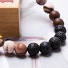 image:imageBivei Natural Lava Rock Stone Essential Oil Diffuser Stretch Bracelet Healing Energy Gemstone Jewelry ProtectionSnow Flake ObsidianZebra Jasper