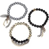 image:imageBivei Triple Protection Bracelets Healing Crystal Beads Black Obsidian Hematite Lava Rock Gemstone Beaded Bracelets for Men Women Anxiety Chain Charm