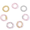 image:imageBIVEI 7 Pcs Crystal Knuckle Rings for WomenGirls Stackable Elastic Rope Beads Rings SetChakra Healing Nature Gem Stones Joint Finger Jewelry RingsRose Quartz