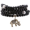 image:imageBivei 108 Mala Beads Lava Rock Stone Essential Oil Diffuser Gemstone Prayer Bead Bracelet Meditation NecklaceLava Stone Elephant Charm