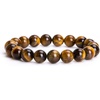 image:imageBivei AA Quality Mens Womens 10MM Natural Tiger Eye Stone Gemstone Bead Mala Meditation Healing Power Elastic Stretch BraceletYellow Tiger Eye