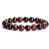 image:imageBivei AA Quality Mens Womens 10MM Natural Tiger Eye Stone Gemstone Bead Mala Meditation Helaing Power Elastic Stretch BraceletRed Tiger Eye