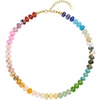 image:imageBivei Choker Necklace for Women Natural Gemstone Colorful Beaded Crystals Handmade Semi Precious Stone Yoga Protection