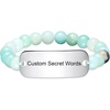 image:imageBivei Customized Name Beaded Bracelet  8mm Natural Reiki Semi Precious Crystals Healing Gem Stone Handmade Round Beads Stretch Bracelet for Women MenCustomize
