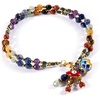 image:imageBivei Evil Eye Bracelets 4mm 7 Chakra Faceted Beads Bracelet  Bohemian Lotus Charm Bracelet with Evil Eye Handmade Natural Stones Healing Crystal Jewelry for Women