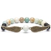 image:imageBivei Guardian Angels Wing Lava Rock Stone Essential Oil Diffuser Bracelet  Semi Precious Gemstone Beads Healing Crystal Bracelet GiftAmazonite