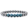image:imageBivei Hematite Healing Stone Lava Rock Stone Bead Essential Oil Diffuser Bracelet Stress ReliefBlue