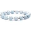 image:imageBivei Natural Gem Semi Precious Reiki Healing Crystals Handmade 8mm Round Beads Stretch Bracelet8mmDyed Aquamarine with Spacer Beads