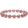 8mm-Strawberry Quartz with Spacer Beads