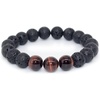 image:imageBivei Natural Lava Rock Stone Essential Oil Diffuser Bracelet Healing Energy Chakra Jewelry W3 Tiger Eye StoneHowliteRed Tiger Eye Stone