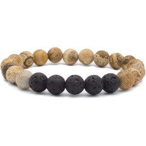 image:image8mm Lava Rock Bracelet  Essential Oil Diffuser Stone Bead Bracelets for Women Stress Relief Aromatherapy BraceletsPicture Jasper