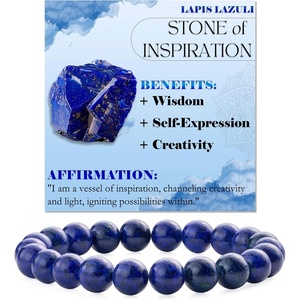 image:imageBivei 8mm Beaded Bracelets for Women Handmade Semi Precious Natural Stone Stretch Elastic Jewelry Yoga Protection GiftsLapis Lazuli  Inspiration