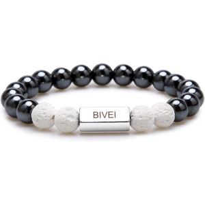 image:imageBivei Essential Oil Diffuser Bracelet Women Lava Rock Stone Gemstone Bead Fitting Stress Relief BraceletAmazoniteHematite Stone