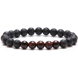 image:imageBivei Natural Lava Rock Stone Essential Oil Diffuser Stretch Bracelet Healing Energy Gemstone Jewelry ProtectionSnow Flake ObsidianRed Tiger Eye