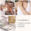 image:imageBivei 7 Chakra Bead Bracelets for Women  Healing Gemstone Pearl Crystal Beads Jewelry for Yoga Meditation Spiritual Anxiety Relax