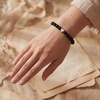 image:imageBivei Crystal Stretch 6mm Bracelets for Women  Handmade Natural Stone Beaded Stretch Bracelet Stainless Steel Heart Bead Tranquility Yoga Gift Jewelry for WomenBlack Onyx  Grounding