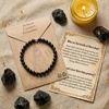 image:imageBivei Crystal Stretch 6mm Bracelets for Women  Handmade Natural Stone Beaded Stretch Bracelet Stainless Steel Heart Bead Tranquility Yoga Gift Jewelry for WomenBlack Onyx  Grounding