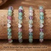 image:imageBivei Crystal Stretch 6mm Bracelets for Women  Handmade Natural Stone Beaded Stretch Bracelet Stainless Steel Heart Bead Tranquility Yoga Gift Jewelry for WomenFluorite  Cleansing