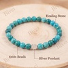 image:imageBivei Crystal Stretch 6mm Bracelets for Women  Handmade Natural Stone Beaded Stretch Bracelet Stainless Steel Heart Bead Tranquility Yoga Gift Jewelry for WomenSea Sediment Jasper  Grounding