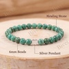 image:imageBivei Crystal Stretch 6mm Bracelets for Women  Handmade Natural Stone Beaded Stretch Bracelet Stainless Steel Heart Bead Tranquility Yoga Gift Jewelry for WomenAfrican Turquoise  Transformation