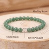 image:imageBivei Crystal Stretch 6mm Bracelets for Women  Handmade Natural Stone Beaded Stretch Bracelet Stainless Steel Heart Bead Tranquility Yoga Gift Jewelry for WomenGreen Aventurine  Growth