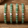 image:imageBivei Crystal Stretch 6mm Bracelets for Women  Handmade Natural Stone Beaded Stretch Bracelet Stainless Steel Heart Bead Tranquility Yoga Gift Jewelry for WomenGreen Aventurine  Growth