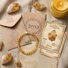 image:imageBivei Crystal Stretch 6mm Bracelets for Women  Handmade Natural Stone Beaded Stretch Bracelet Stainless Steel Heart Bead Tranquility Yoga Gift Jewelry for WomenCitrine  Amplifies