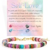image:imageBivei Beaded Bracelets Natural Gemstone Handmade Crystals Link Jewelry for Women Yoga Protection Calming Energy Anxiety Relax